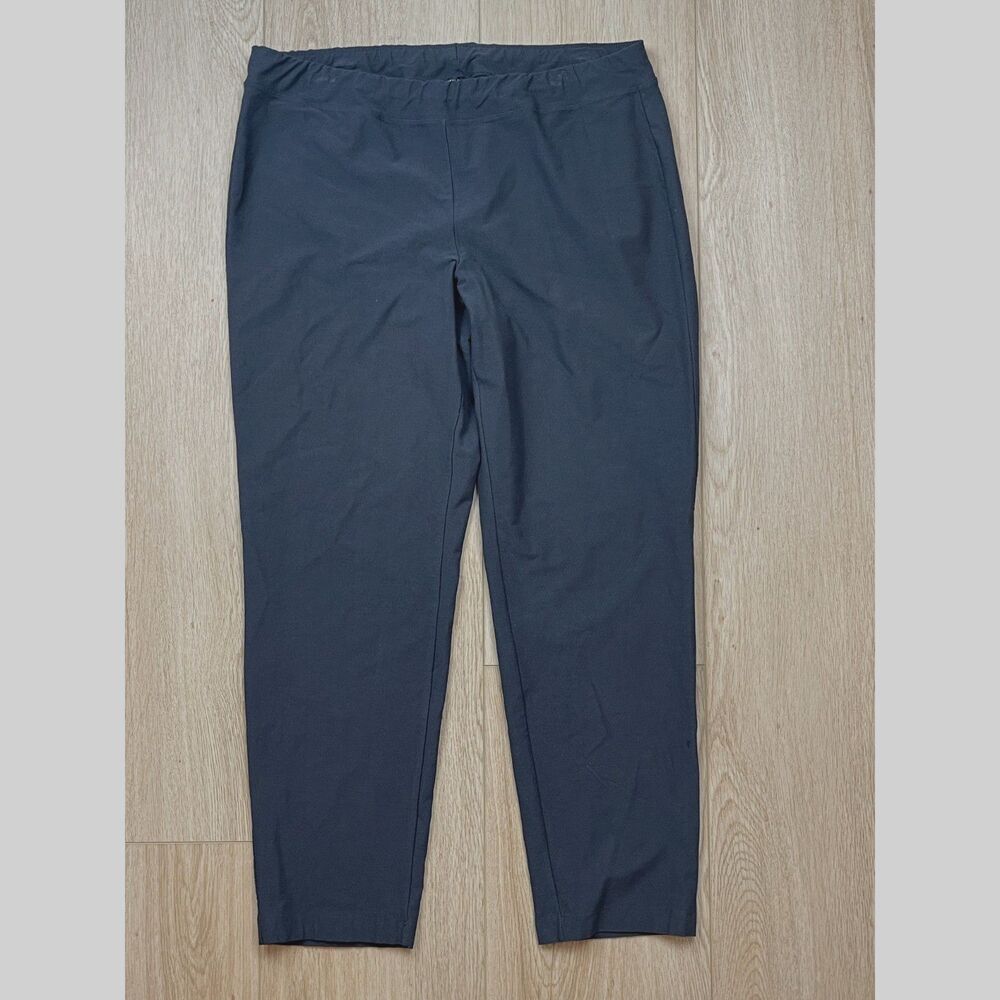Eileen Fisher Gray Slim Ankle Pants, Large